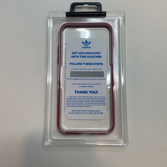 NWT adidas pink stripe iPhone X/XS phone case - Picture 8 of 9